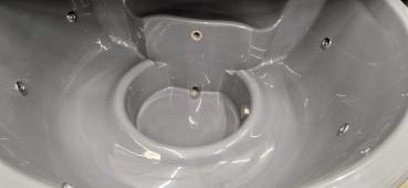 Hot Tub Fiberglass mit inkl/Holzofen und Luxusausstattung, Thermo Deckel, LED Lichter